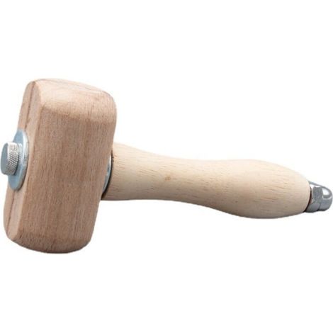 Marteau Maillet en Bois de Hêtre Outil, Bois à Découper Marteau Artisanat du Cuir Carving (1/4)