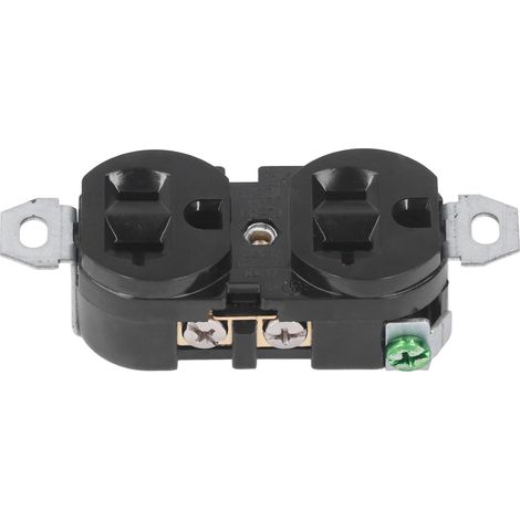 Prise industrielle double NEMA 5-20R pour groupe électrogène et appareils élec 20A 125V PLA PA66 laiton (1/5)