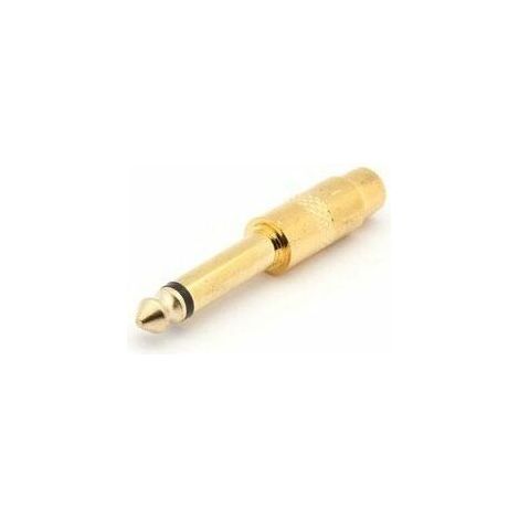 Fiche Rca Femelle - Jack Male 6 35mm - Mono - Doré - 10 Pièces
