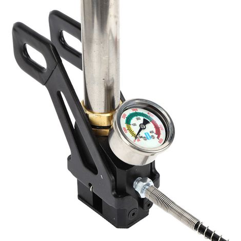 Pompe à air haute pression à refroidissement par eau, pliable en trois étapes, 4500 PSI, acier inoxydable, argent (sans lubrifiant). Exclusivité entrepôt à l'étranger. (1/5)