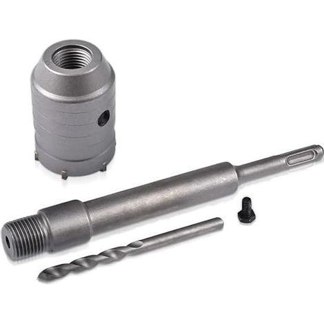 Scie à cloche trépan béton 40mm – Adaptateur SDS Plus 200mm – Foret hélicoïdal – Pour perçage béton, briques et ciment (1/5)