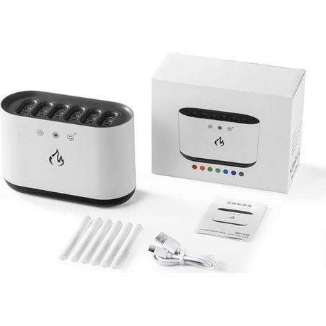 Trywise Humidificateur à capteur sonore dynamique de 900 ml, pulvérisation à 6 vitesses, minuterie de 10 heures, avec fonction de commande vocale (blanc) (1/4)