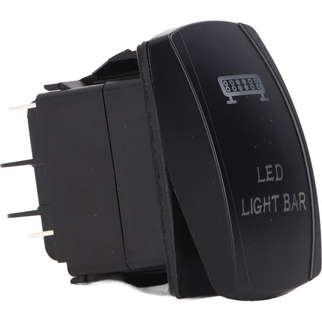 Interrupteur pour barre lumineuse LED haute puissance 5 broches marche/arrêt, plage de température de fonctionnement de -40 °C à 85 °C, 12 V/24 V CC, en ABS résistant aux intempéries, pour camping-car (1/5)