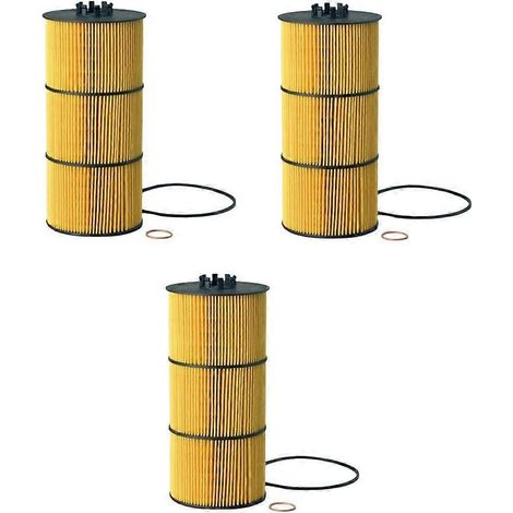 Lot de 3 filtres à huile diesel E510H04D129 LF17511 LF17474 pour camions Freightliner et Western Star. (1/5)
