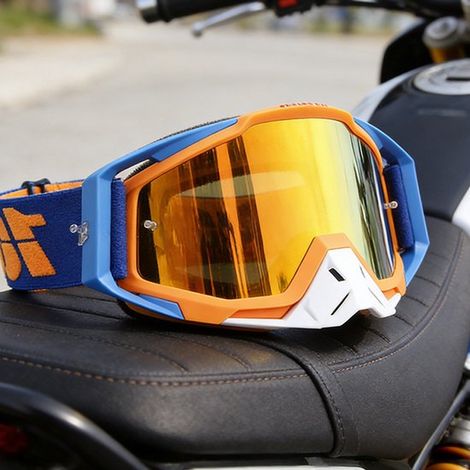 Lunettes de moto - Lunettes tout-terrain - Lunettes de VTT de descente (protection contre le sable, les graviers et les rayons UV) (1/3)