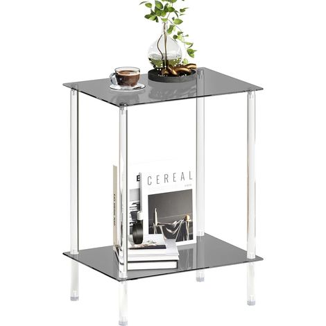 Table D'appoint Verre Transparent Bout De Canape (1/5)
