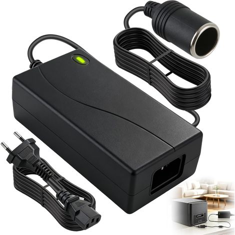 5A/60W Convertisseur 220V 12V, Adaptateur Converter Allume Cigare Secteur (1/5)