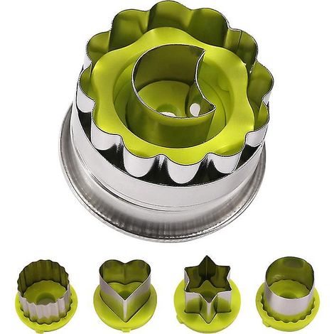 ensemble De 5 Pices En Acier Inoxydable Tube Creux Biscuit Moule Ptisserie Cutter Biscuit Gteau Dcoration (1/4)