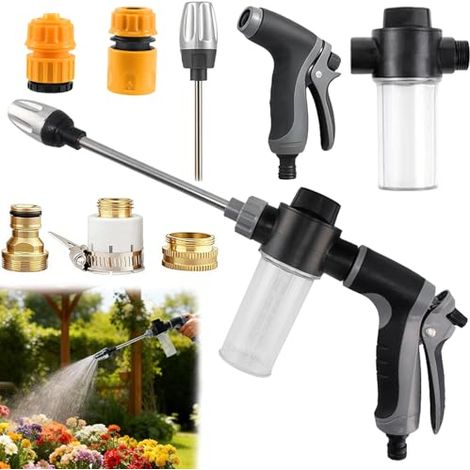Pistolet d'arrosage haute pression pour un arrosage puissant, adapté aux terrasses, voitures et jardins (M1) (1/5)