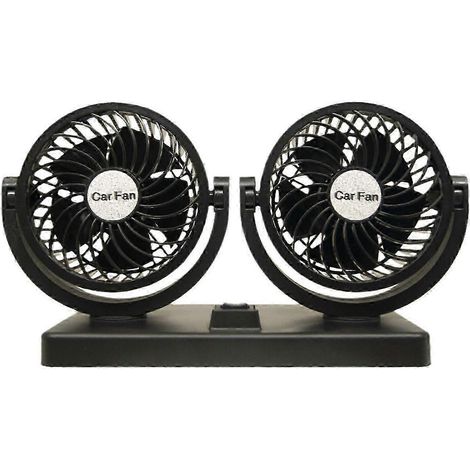 Ventilateur de refroidissement automobile haute efficacité, alimenté par USB 12V, faible consommation d'énergie, compatible automobile, réglable verticalement et horizontalement. (1/5)