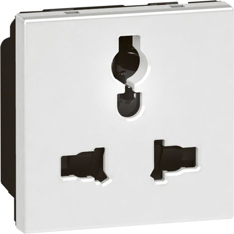 LEGRAND ARTEOR 572123 Arteor multistandard socket - 2P+E unswitched - blanked - 2 modules - white
