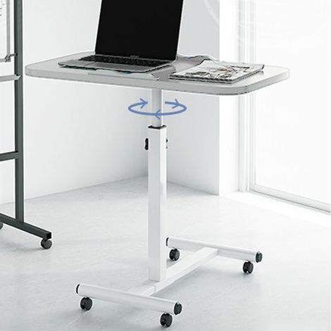 Laptop-Beistelltisch/Nachttisch mit Höhenverstellung, 360-Grad-Drehplatte, kreativem, schlichtem und tragbarem Design in warmen Farbtönen. (1/5)