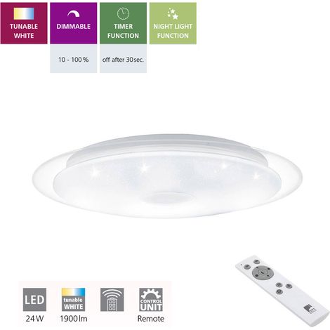 Plafoniera Moderna Lanciano 1 Acciaio Bianco Luce Led Integrato 18,8W (1/5)