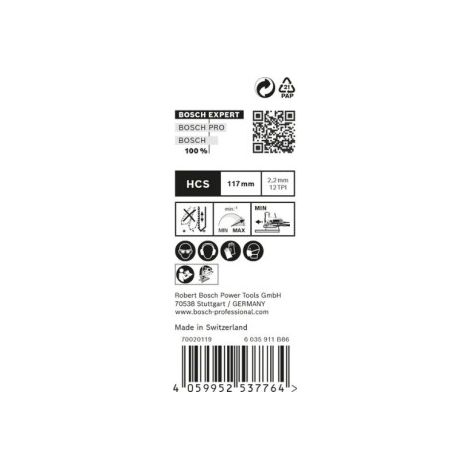 Cuchilla de sierra sáutica a 25 unidades T 308 B Bosch
