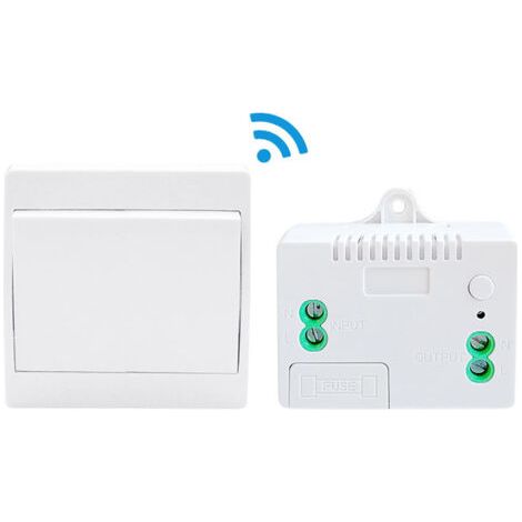 Set interruttore e ricevitore wireless 110–220 V, interruttore a basso consumo, telecomando per lampade: 1 interruttore e 1 ricevitore.