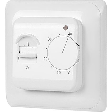Thermostat mécanique 230 V non programmable, thermostat manuel pour chauffage au sol avec indicateur de capteur externe, 5-40 °C, 3 A (1/3)