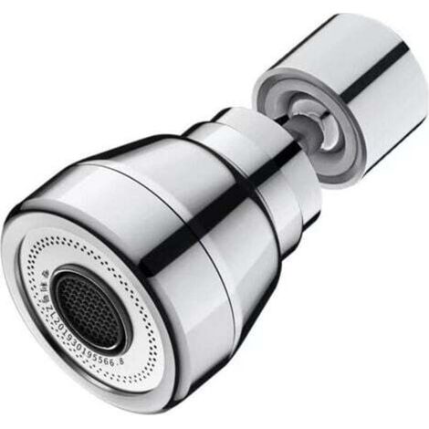 3-Speichen-Küchenarmatur-Duschkopf – Universeller Schwenk-Armaturenadapter (Silber)