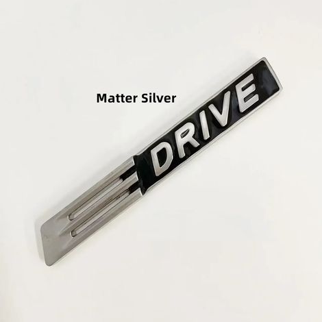 (Edrive Argent mat) - Emblème autocollant 3D en métal avec lettres XDRIVE, SDRIVE et EDRIVE pour coffre arrière de voiture, compatible avec BMW E46, E39, E60, E90, F10, F30, E36, X3, X6, X5 et X7 (1/5)