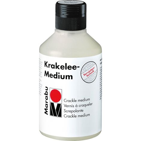 Marabu, 114205849, Vernice Lucida per decoupage, Trasparente, 50 ml Craquelé Medio, 250 ml Trasparente