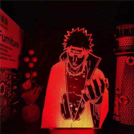 3D-Illusionslampe Anime Naruto Pain Akatsuki, 3D-LED-Nachtlicht mit Farbwechsel, Naruto Bandai Anime-Lampe, 3D-Visualbeleuchtung fürs Schlafzimmer (1/5)