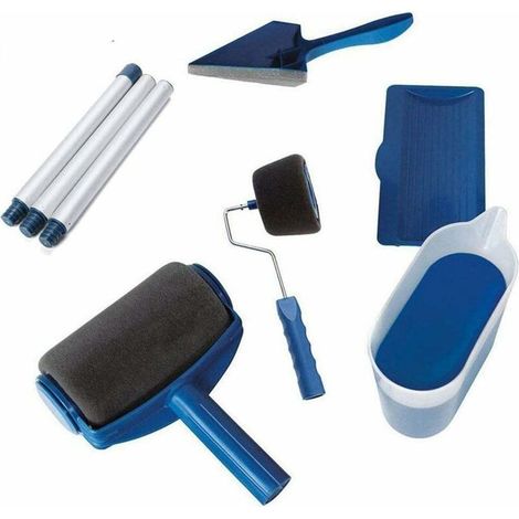 Modoca 8 Pcs Kit de Rouleau de Peinture, Ensemble de Brosse à Rouleau de Peinture, pour Peinture sur Mur\\/Plafond\\/Porte, Décor Jardin\\/Maison
