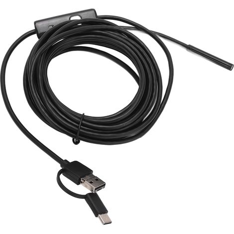 Endoscope USB 5.5mm IP67 Étanche Caméra HD 3 en 1 pour Inspection Maintenance, Longueur 3.5m