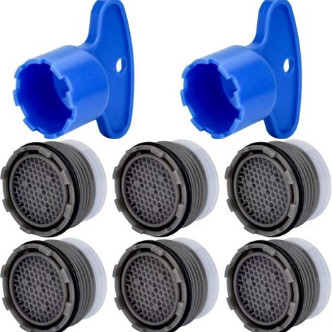 Faucet aerator, kitchen faucet spout, bathroom faucet aerator, water saver, faucet aerator, water saver, pack of 6 (1/5)