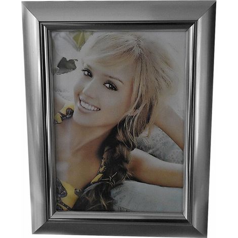 Portafoto in legno argento cornice ritratto fotografie da tavolo per arredo casa - MISURA: Porta foto 20x25 cm (1/5)
