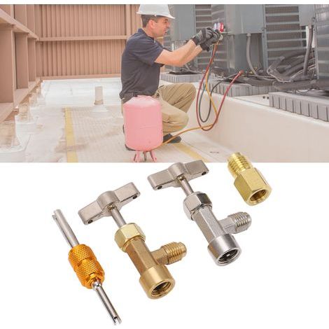 Kit de réparation de ligne AC avec robinet de perçage unique et outil d'extraction de noyau pour R134A (1/5)