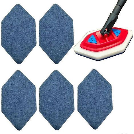 Lot de 5 têtes de rechange pour brosse de salle de bain Vileda, manche à tirer, éponge magique hexagonale à motif diamant, tapis de nettoyage 21,5 x 12,5 x 2 cm