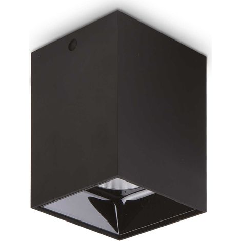 Ideal Lux NITRO Downlight monté en surface carré intégré LED noir mat 2350Lm 3000K