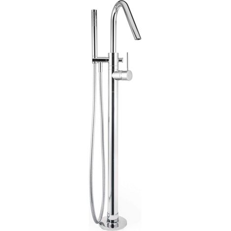 Bodenbademischer mit Duschset Porta & Bini Forma 23105  Chrom