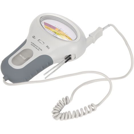 Pair - Testeur de chlore et de pH portable à grand écran, alimenté par piles, avec sonde pour piscine et spa (1/5)