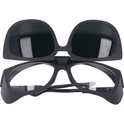 Schweißerbrille, WIG-Schweißer-Schutzbrille mit Klappdeckel, komfortabel für die Arbeit, grün, IR5.0 (1/5)