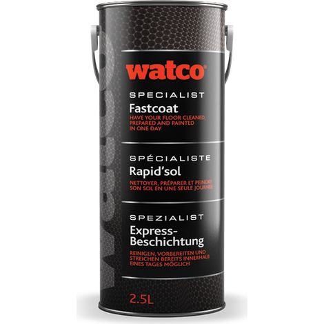 Watco Express Beschichtung Anti-Rutsch, zweikomponentige Polyaspartikharz Bodenbeschichtung, Grau 2,5L