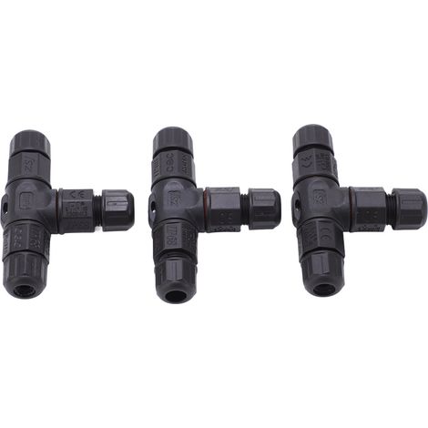 Boîte de jonction étanche IP68 3 voies avec connecteur 3 broches, joint silicone pour câbles d'éclairage LED extérieur (1/5)