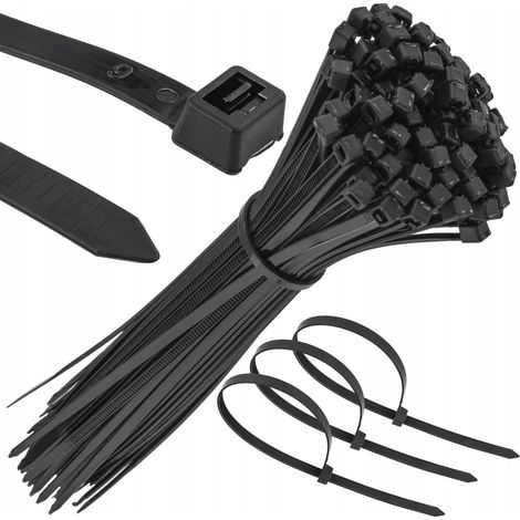 FORTI FASCE DI SERRAGGIO PER CAVI LEGACCI LEGACCI NERI NASTRO 2.5X150 100 PZ (1/4)