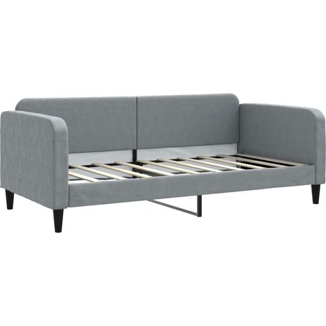 Day Bed without Mattress Light Grey 90x190 cm Single Fabric vidaXL