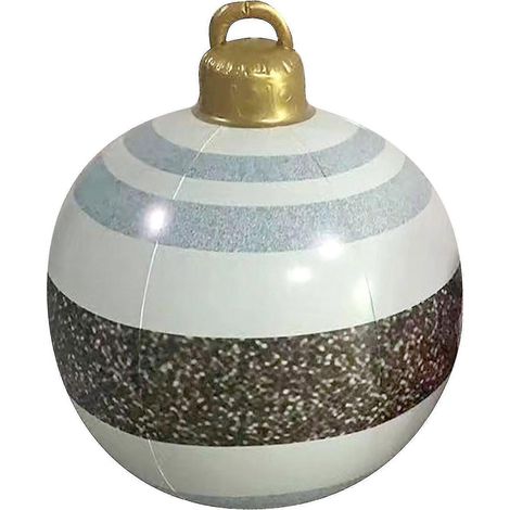 Bola inflable gigante navideña decorada para exteriores (1/3)
