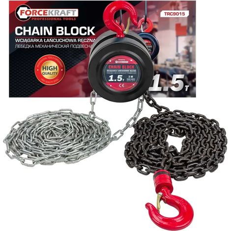 Verricello manuale a catena da 1,5 t e 3 m (1/4)