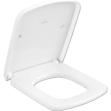 Villeroy & Boch Subway 3.0 - Abattant de WC, SoftClosing, QuickRelease, Stone White 8M85S1RW (1/2)