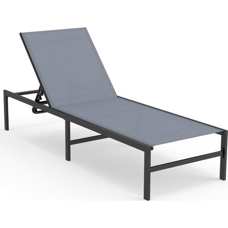 COSTWAY Lettino Prendisole Lettino Giardino Letino Esterno Lettino Con Schienale Regolabile Lettino Spiaggia Sedia Sdraio Giardino Sedia Sdraio Prendisole Sdr (1/5)