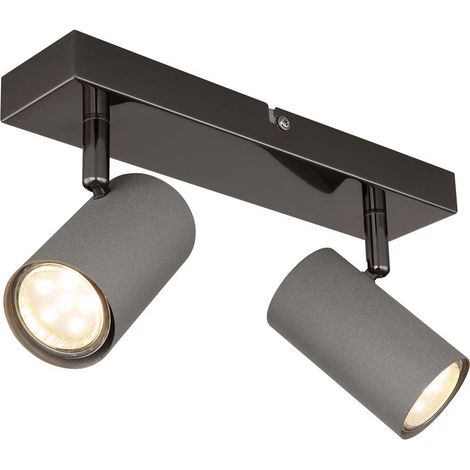Deckenstrahler Deckenlampe Spotleuchte beweglich Wohnzimmerlampe grau L 26 cm