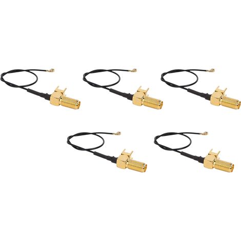 5 câbles d'extension RF avec plaque soudée, coude SMA vers terminal IPEX, câble d'antenne, jarretière 50 ohms (1/5)