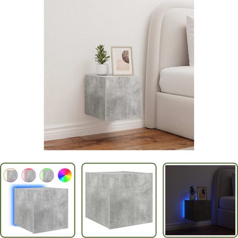 LED-Leuchten - TV-Wandschrank mit LED-Leuchten Betongrau 30,5x35x30 cm (1/5)