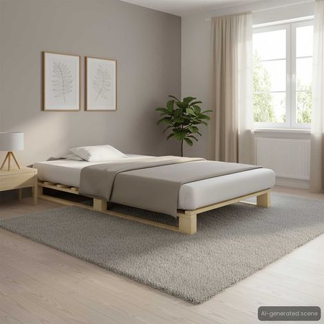 vidaXL Cadre de lit de palette sans matelas 90x200 cm bois pin massif (1/5)