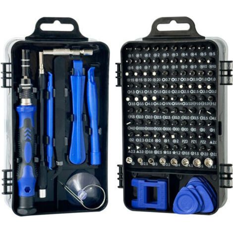 115 in 1 Mini Screwdriver Set (Blue) Precision Screwdriver Set for Washing Machine Air Conditioner Refrigerator Electric Car (1/5)