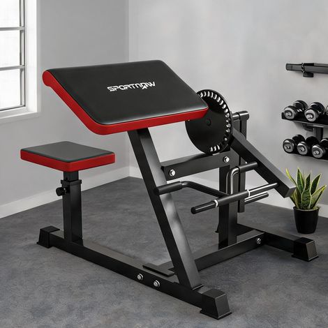 Banc de musculation coloris noir en similicuir 105 x 95 x 80 cm (1/4)