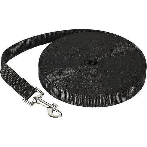30 m Hundeleine, Outdoor-Tracking-Leine für große Hunde – 1,8 m x 1,5 cm – Schwarz (1/5)