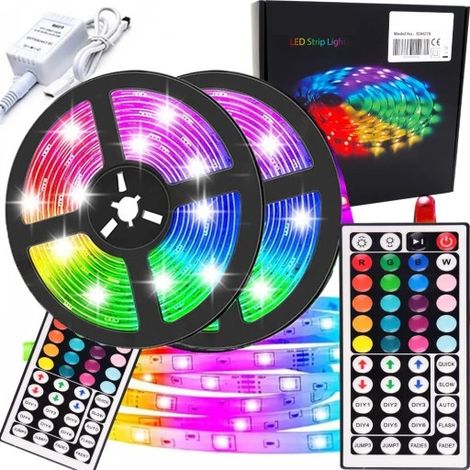 Bande LED RGB 300 LED SMD 5M avec télécommande et alimentation pour la décoration du salon (1/5)